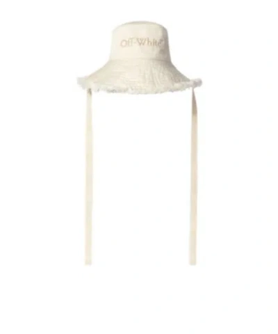 Off-white Over Logo-embroidered Bucket Hat In White