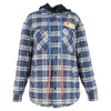 Off-white Overshirt Flannel Jacket In Blue Cotton In Blue