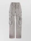 OFF-WHITE OVERSIZE CARGO DENIM PANTS WITH FLAP POCKETS