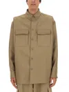 Off-white Oversize Fit Shirt In Brown