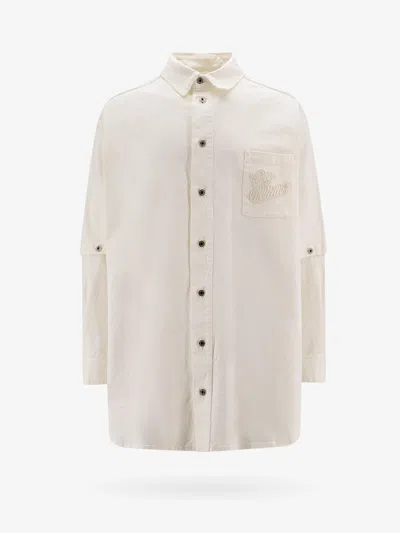 OFF-WHITE OVERSIZE SHIRT WITH '90S LOGO