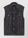 Off-white Oversize Sleeveless Jacket Contrast Stitching In Grey
