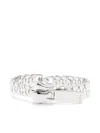 Off-white Oversize Zip Bracelet In Silver