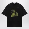 Off-white Oversized Black Cotton Crew-neck T-shirt In Multicolor