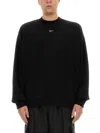Off-white Logo Printed Crewneck Sweatshirt In Black