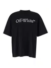 Off-white Oversized Black T-shirt With Contrasting Logo Print In Cotton Man In Black