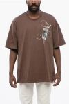 Off-white Oversized Crew-neck T-shirt With Back Print Maxi