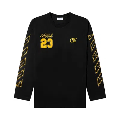 Pre-owned Off-white Ow 23 Wide Long-sleeve Tee 'black' | Men's Size Xl