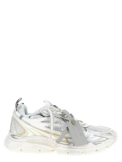 Off-white Bicolour Be Right Back Mesh Trainers With A Notched Sole In White