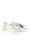Off-white Light Grey And Silver Sneakers With Mesh In White