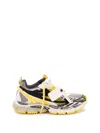 Off-white Sneakers With Embossed Sole And Laces In Multi