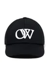 Off-white Black Logo Baseball Hat In Black