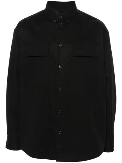 Off-white `ow Emb` Overshirt In Black  