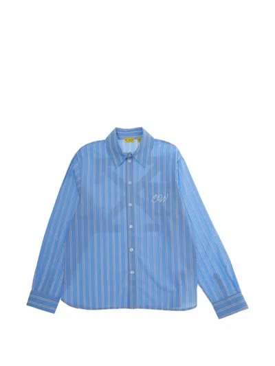 Off-white Kids' Ow Embro Shirt In Blue