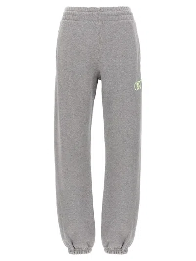 OFF-WHITE OFF-WHITE 'OW' EMBROIDERED JOGGERS