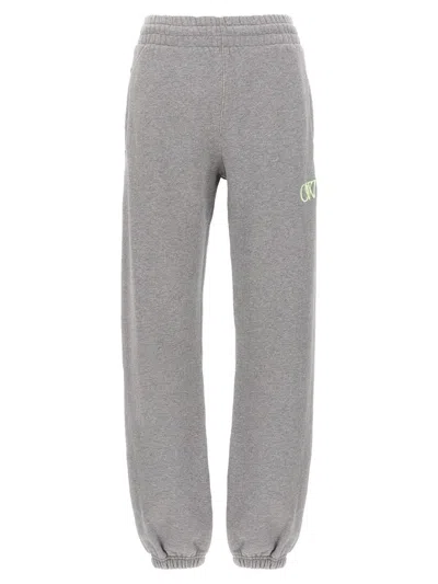 OFF-WHITE OFF-WHITE 'OW' EMBROIDERED JOGGERS