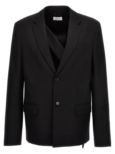 Off-white Black Wool Single-breasted Blazer