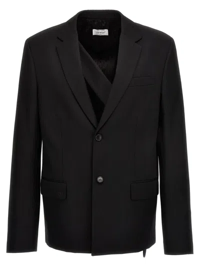 Off-white 'ow Embroidery' Blazer In Black