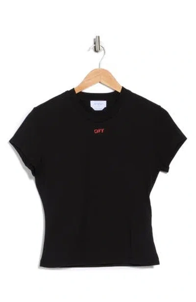 Off-white Ow Golf Short Sleeve T-shirt In Black