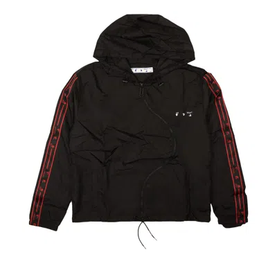 Pre-owned Off-white Ow Logo Curved Zip Tracktop 'black/white'