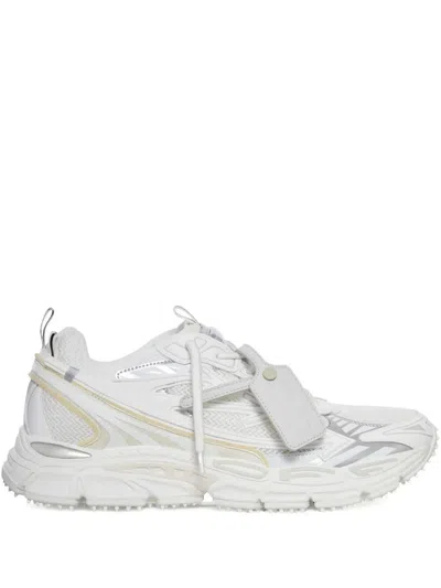 OFF-WHITE "OW M-BE RIGHT BACK MESH" SNEAKERS,M295C9F001 098 0101 WHITE WHITE