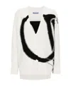 Off-white Maxi Logo-intarsia Wool Cardigan In White