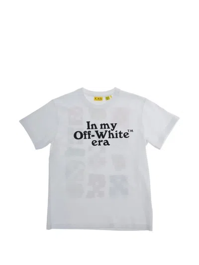 Off-white Kids' Ow Multilogo T-shirt In Gray