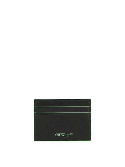 Off-white "ow Print" Card Holder In Black