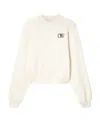 Off-white Ow-print Cotton Sweatshirt In White