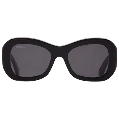 Off-white Pablo Dark Grey Oval Unisex Sunglasses Oeri040 1007 54 In Black