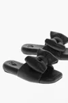 Off-white Padded Bow-embellished Slides In Black