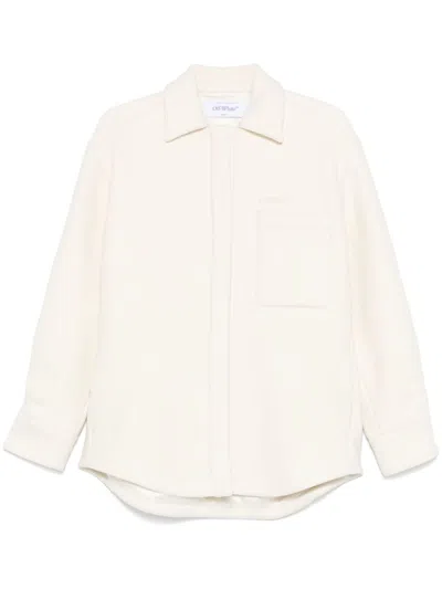 Off-white Padded Shirt Jacket In White