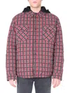 Off-white Padded Shirt With Removable Sweatshirt For Men In Red
