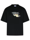 Off-white Black Cotton Paint Arrow Skate T-shirt In Black