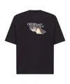 Off-white Black Cotton Paint Arrow Skate T-shirt In Black