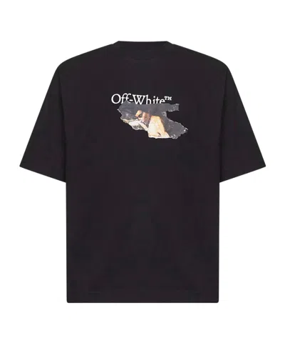 Off-white Black Cotton Paint Arrow Skate T-shirt