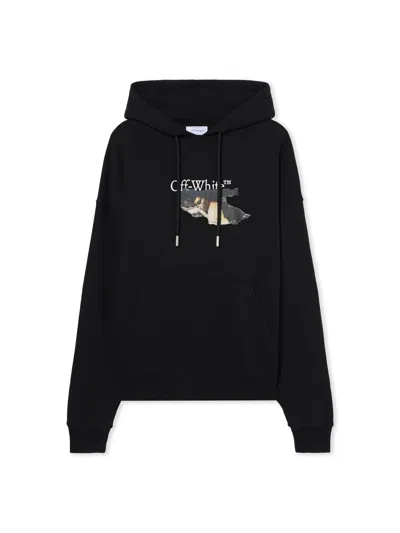 Off-white Paint Arrow Skate Hoodie In Black