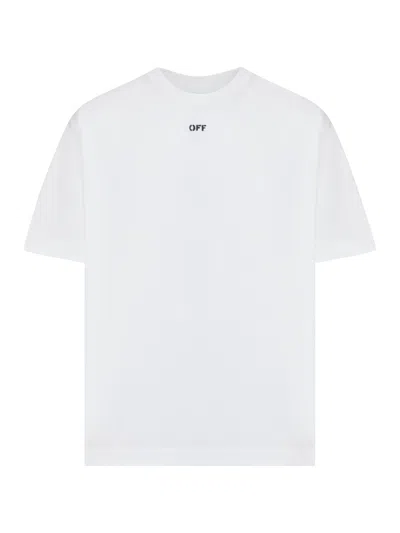 Off-white Graphic Print Crew Neck Short Sleeve T-shirt In White