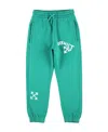 Off-white Paint Script Cotton Track Pants In Green
