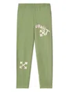 Off-white Arrows Logo-print Leggings In Green