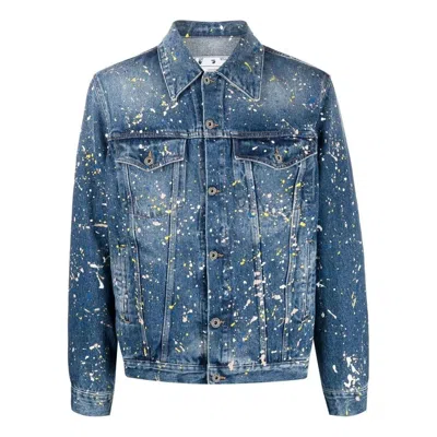 Off-white Paint Skate Denim Jacket 'blue'