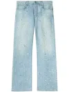 Off-white Jeans Mit Farbklecksen In Blau