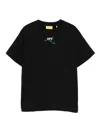 Off-white Kids' Paint-splatter Short-sleeve T-shirt In Blue