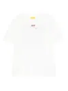 Off-white Paint-splatter Short-sleeve Top In White