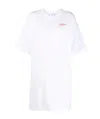 Off-white Painted Arrows Motif Snap-fastening T-shirt Dress In White