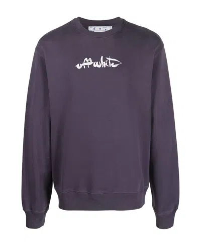 Off-white Painted Arrows-print Sweatshirt In Black