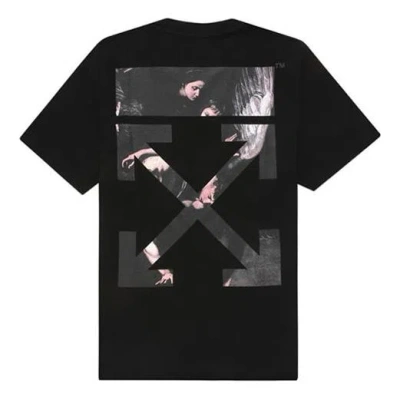 Off-white Painting Arrow Printing Short Sleeve Black