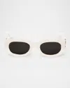 Off-white Palmer Arrow Oval Sunglasses In Black