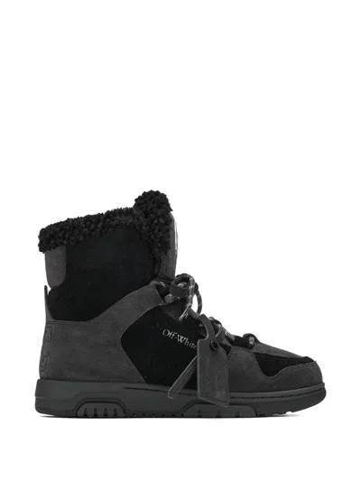Off-white Panelled Boots In Black