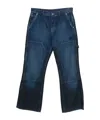 Off-white Panelled Cotton Jeans In Blue